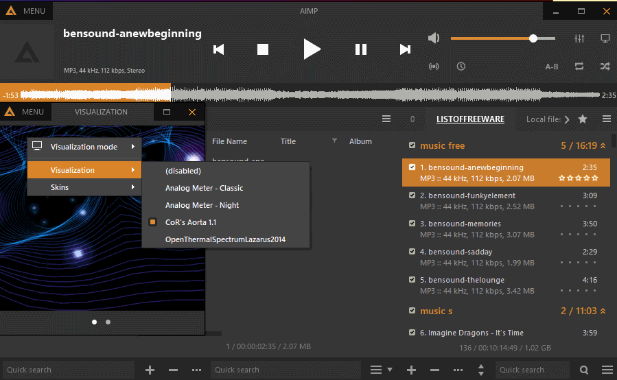 Best music player for windows with visualizer